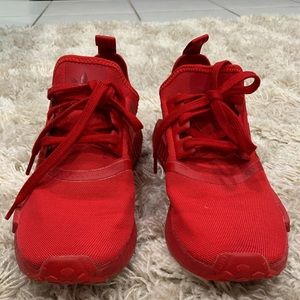 RED ADIDAS “like new” NMD sneakers